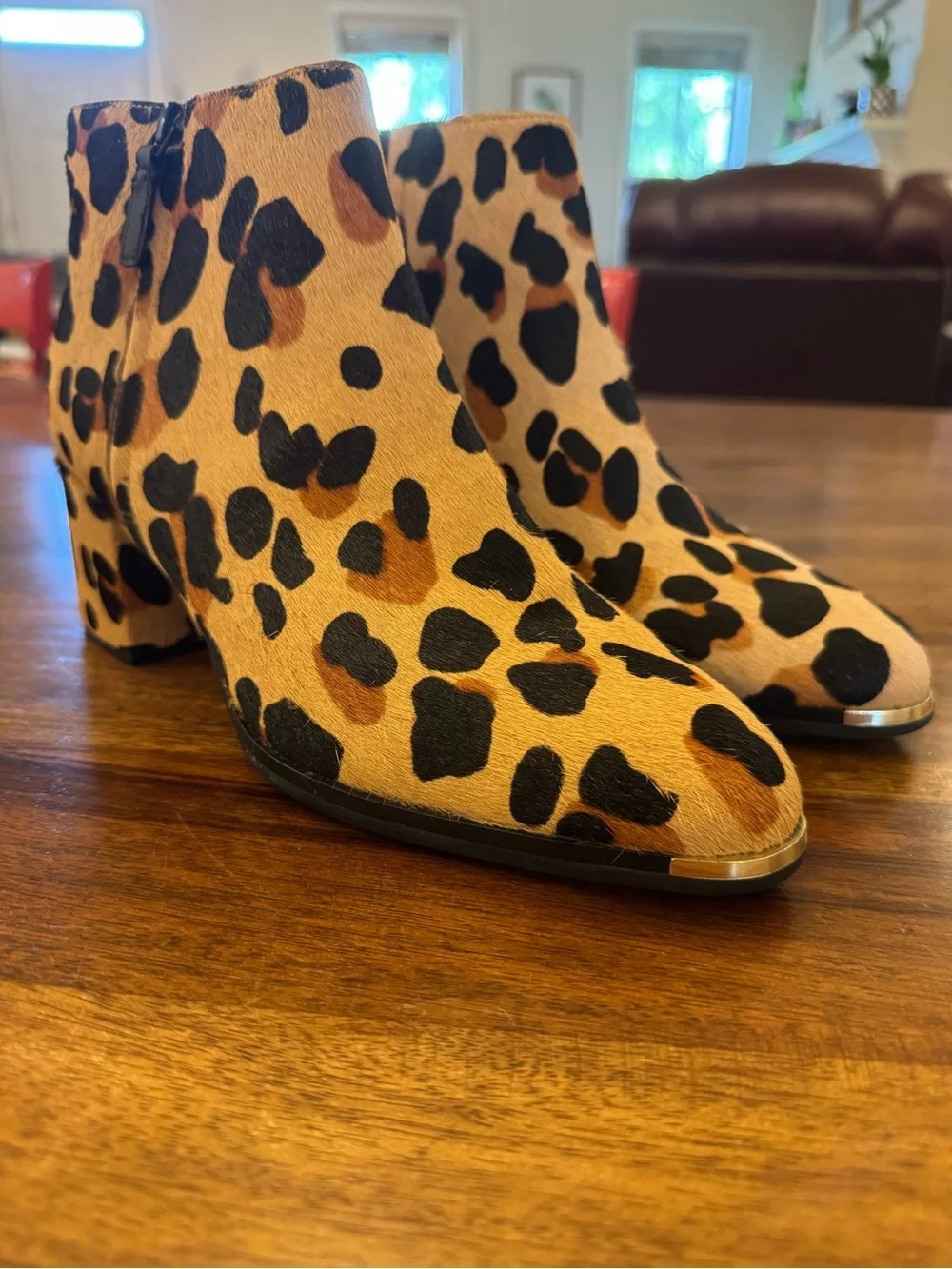 Cole Haan Leopard Print Women’s Ankle Boots - Tan/Black